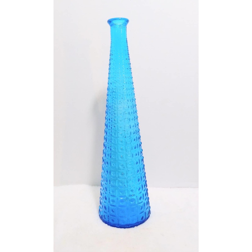 Blue hobnail made in Italy Decanter.